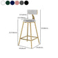 Glam Metal Upholstered Bar Stool Bristol Barstool with Low Back and Cushion Clearhalo 'Bar Furniture' 'Bar Stools' 'bar_stools' 'furn' 'furn_bar_stools' 'furniture_bar_stools' 'Kitchen & Dining Furniture' 'kitchen&dining_furn' 'kitchen' 'kitchen_furn' Furniture' 1200x1200_d144e5a8-d5fb-4ca5-a235-e945aa8c65ea