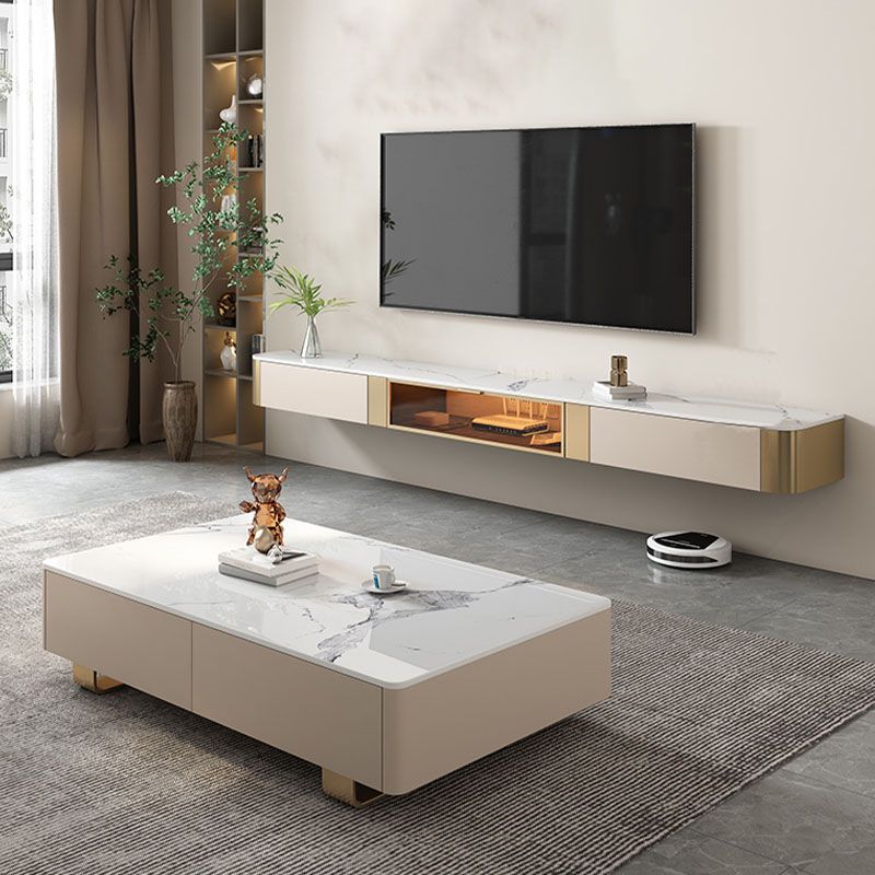 Enclosed Storage TV Stand Console Stone TV Media Console with Drawers Clearhalo 'furn' 'furn_tv_stands_entertainment_centers' 'Furniture' 'Living Room Furniture' 'TV Stands & Entertainment Centers' 'TV Stands & Media Storage Furniture' 'tv_stands_entertainment_centers' 1200x1200_d1465bbd-c3b0-4aff-b5d7-503ceeb3492a