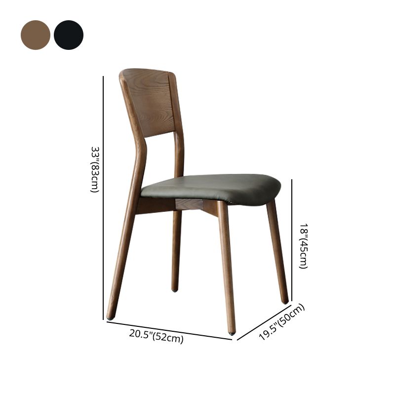 Contemporary Open Back Dining Side Chair Armless Wooden Legs Side Chairs Clearhalo ' kitchen&dining_furn' 'Dining Chairs' 'Dining Tables & Seating' 'dining_chair' 'furn' 'furn_dining_chair' 'Furniture' 'furniture_dining_chair' 'Kitchen & Dining Furniture' 'kitchen' 1200x1200_d1468bf5-102d-43dc-819b-32642084d7dd