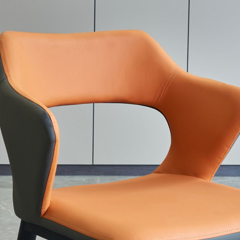 Contemporary Style Metal Dining Chairs Open Back Side Chairs for Kitchen Clearhalo ' kitchen&dining_furn' 'Dining Chairs' 'Dining Tables & Seating' 'dining_chair' 'furn' 'furn_dining_chair' 'Furniture' 'furniture_dining_chair' 'Kitchen & Dining Furniture' 'kitchen' 1200x1200_d1477781-d63d-4cf1-825e-ec87236b4ba9