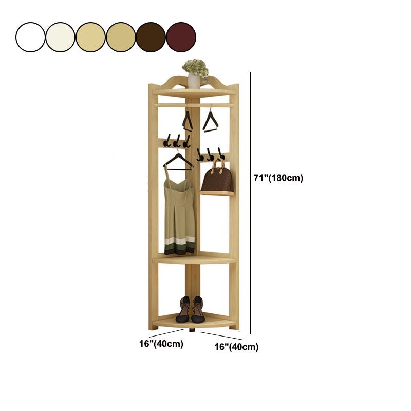 Modern Pine Wood Coat Hanger Hooks Storage Shelves Coat Rack in Living Room Clearhalo 'Entry & Mudroom Furniture' 'furn' 'furn_hall_tree_coat_racks' 'Furniture' 'Hall Trees & Coat Racks' 'hall_tree_coat_racks' 1200x1200_d14780dd-9125-4358-86f3-8a9041d7d341