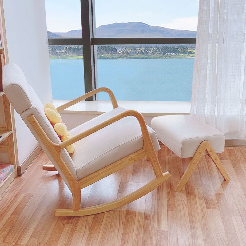 Contemporary Rocking Chair Upholstered Antique Finish Rocking Accent Chair Clearhalo 'Chairs & Seating' 'furn' 'furn_rocking_chairs' 'Furniture' 'Living Room Furniture' 'Rocking Chairs' 'rocking_chairs' 1200x1200_d1487ae8-8ee2-4c36-a419-08375748c42b