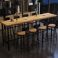 Solid Wood Bar Dining Table Industrial Bar Dining Table with Black Trestle Base Clearhalo 'Bar Furniture' 'Bar Tables' 'bar_tables' 'furn' 'furn_bar_tables' 'Furniture' 'furniture_bar_tables' 'Kitchen & Dining Furniture' 1200x1200_d14a661a-e2a0-43ff-a2be-07135159db96