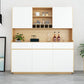 Open Storage Modern Sideboard Table Natural and White Buffet Sideboard