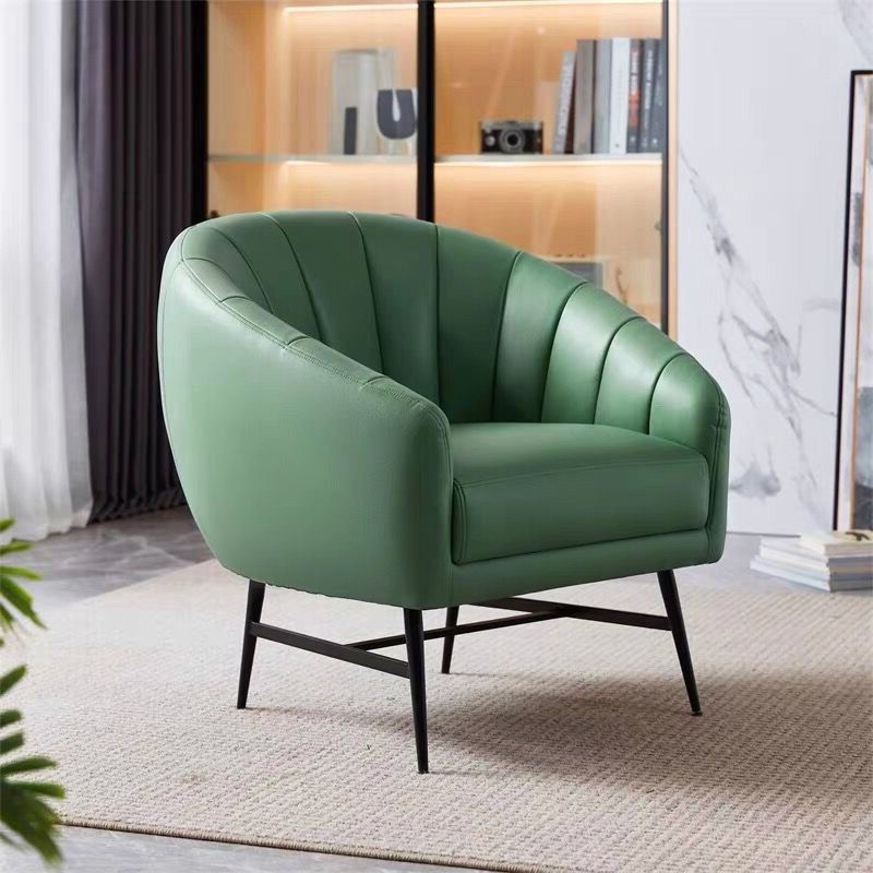 29,5 "breites Kunstledernähte Kissen Rückenschwamm abgerissene Arme Fass Stuhl