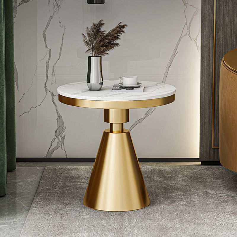 Mesa de metal de la tabla de metal de la parte superior de la pizarra redonda modernista