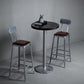1/2/3 Pieces Industrial Pub Table Set Silver and Brown Bar Table and Stools