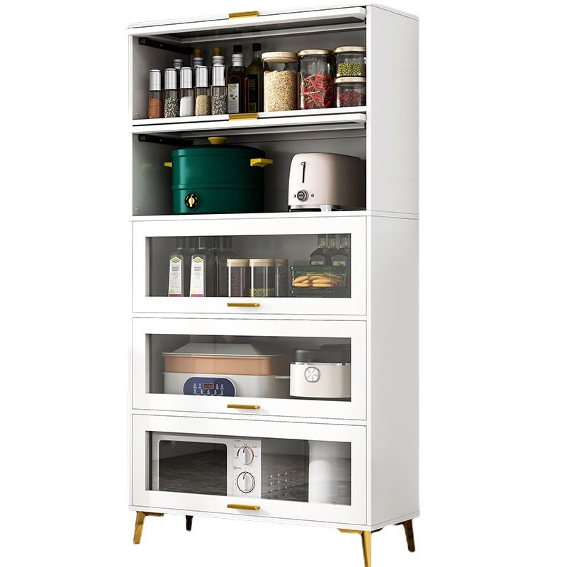 Sideboard della cucina credenza in legno moderno in legno con porta di vetro