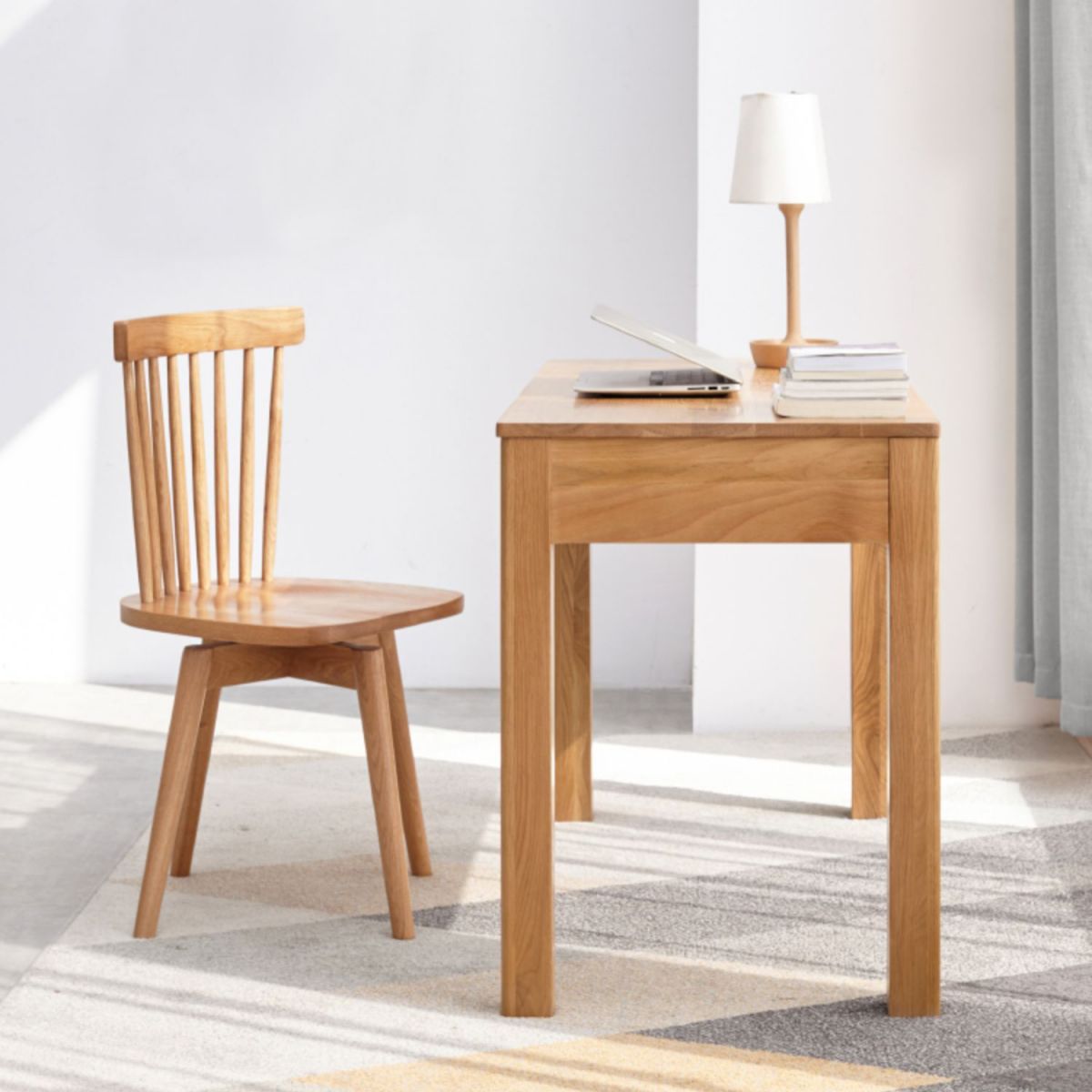 Zeitgenössischer Schleifer zurück Holz drehbar armlose Esstühle (Set von 1/2/4/6/8)