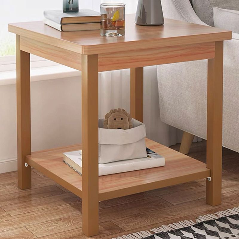 Tavolino da cocktail in stile moderno in legno artificiale nero/legno tavolino quadrato