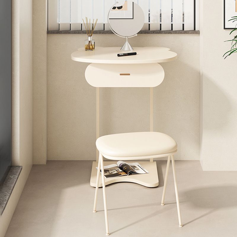 Wooden Vanity and Stool Contemporary Minimalist Dressing Table
