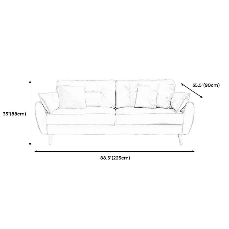 Tufted Back Flared Arm Contemporary Sofa for Living Room and Apartment Clearhalo 'furn' 'furn_sofas' 'Furniture' 'furniture_sofas' 'kitchen' 'kitchen_sofas' 'Living Room Furniture' 'Sofa' 'sofas' 1200x1200_d155320a-2e03-48ab-9ac1-b66a85c9d4aa