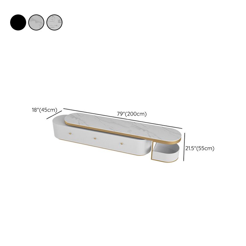 Glam TV Media Stand Enclosed Storage TV Stand Console with Drawers Clearhalo 'furn' 'furn_tv_stands_entertainment_centers' 'Furniture' 'Living Room Furniture' 'TV Stands & Entertainment Centers' 'TV Stands & Media Storage Furniture' 'tv_stands_entertainment_centers' 1200x1200_d156acc0-bd21-4f9c-93b1-2f411f9b24ca