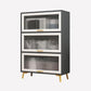 Sideboidale ingegnerizzato in stile Glam Porte in vetro in legno Sideboard per cucina