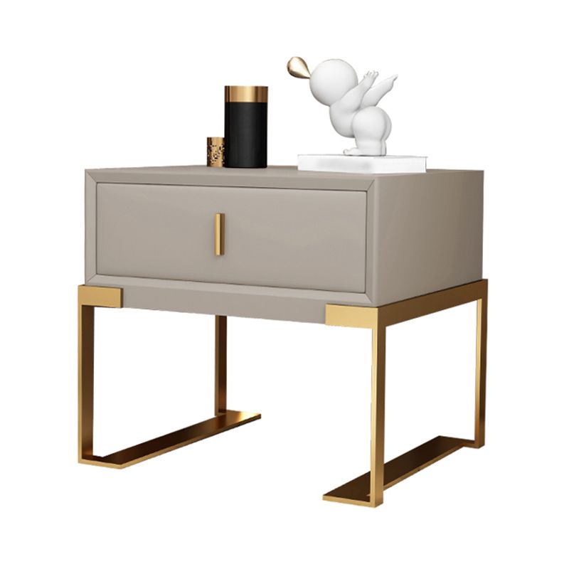 20 '' Accento glam alto tavolo da comodino per il comodino in pelle finta con gambe