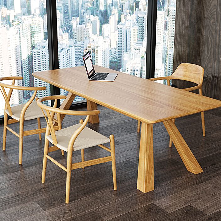 Modern Ash Wood Dinette Set 1/2/4 Pieces Rectangle Beige Dining Table Set Clearhalo 'Dining Room Sets' 'Dining Tables & Seating' 'dining_room_set' 'furn' 'furn_dining_room_set' 'Furniture' 'furniture_dining_room_set' 'Kitchen & Dining Furniture' 1200x1200_d158268a-6a6b-4f00-805c-0ba74a2186ab