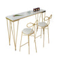 Glam Style Faux Marble Bar Counter Table Rectangle Bar Counter Table Clearhalo 'Bar Furniture' 'Bar Tables' 'bar_tables' 'furn' 'furn_bar_tables' 'Furniture' 'Kitchen & Dining Furniture' 1200x1200_d158820c-ed31-4b0d-a2a2-f312cf865a2b