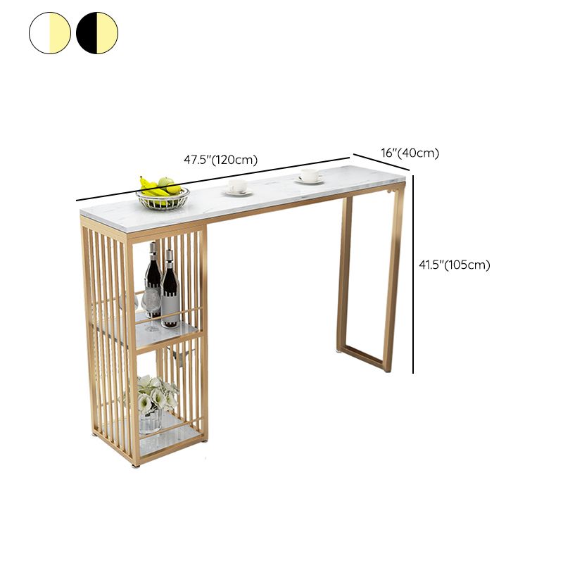 Set tavolo da bar moderno Set da bar rettangolare in finto marmo da 1/2/3/5/7 pezzi per interni