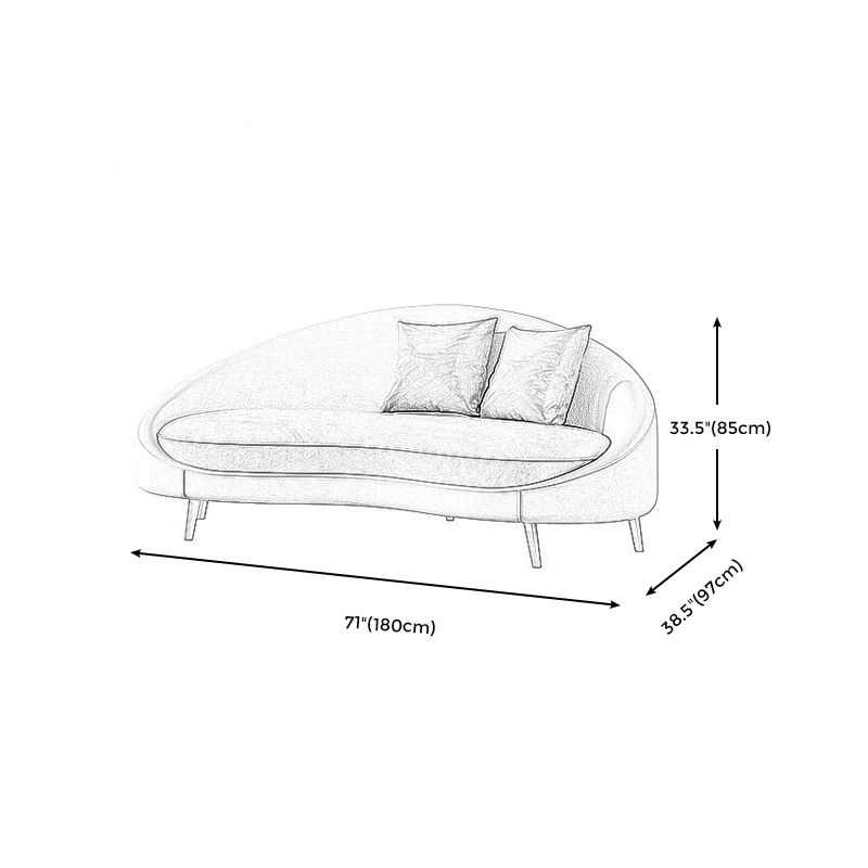 Beige Scandinavian Sofa with Tight Back 93' Wide for Living Room