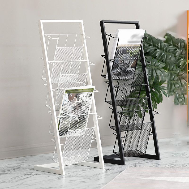 Contemporary Closed Back Bookcase Vertical Metal Bookshelf with Shelves Clearhalo 'Bookcases' 'furn' 'furn_bookcases' 'Furniture' 'Office Furniture' 1200x1200_d15c1344-3538-4c4a-9375-ef95462352ee