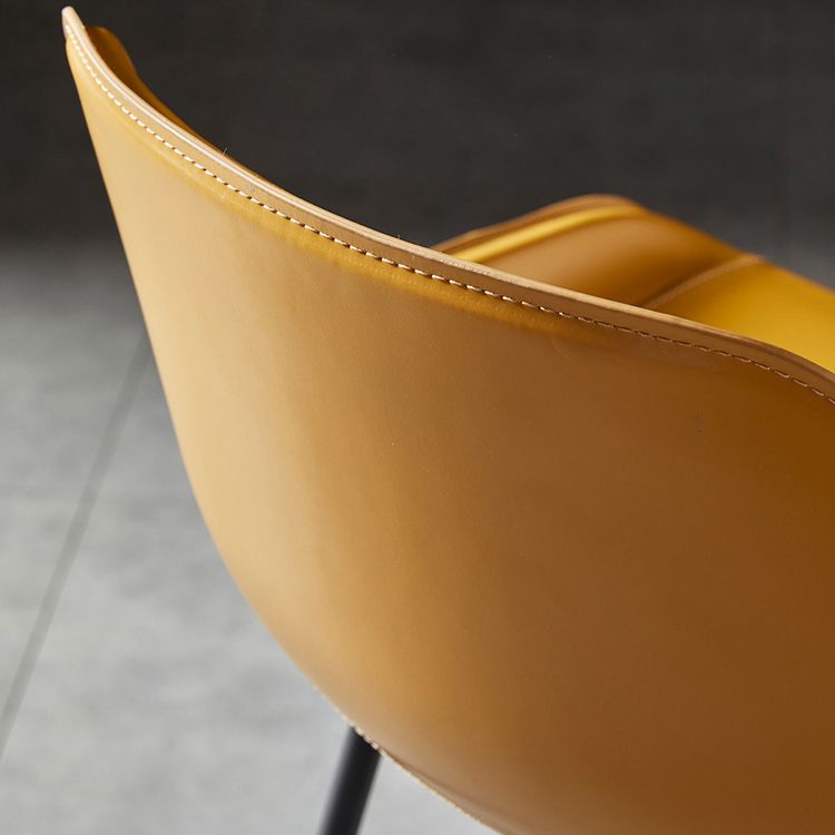 Faux Leather Counter Stool Modern Style Low Back Barstool with Metal Legs Clearhalo 'Bar Furniture' 'Bar Stools' 'bar_stools' 'furn' 'furn_bar_stools' 'Furniture' 'Kitchen & Dining Furniture' 1200x1200_d15d582a-138f-46a3-b2c3-ff638bd89d23