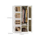 White Foldable Plastic Wardrobe Freestanding Wardrobe with Shelves