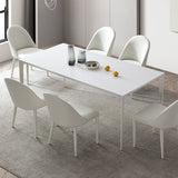 Victorian Style Sintered Stone Table 4 Legs Base Table for Home Clearhalo ' dining_table' 'Dining Tables & Seating' 'Dining Tables' 'Furniture' 'furniture_dining_table' 'Kitchen & Dining Furniture' 'kitchen&dining_furn' 'kitchen' 'kitchen_dining_table' 1200x1200_d15e90fa-b503-4a4c-b787-1b1fd1e5ad0c