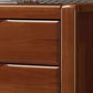 Modern 15,74 "Wide Accent Chest Brown Rubberwood -borst met laden