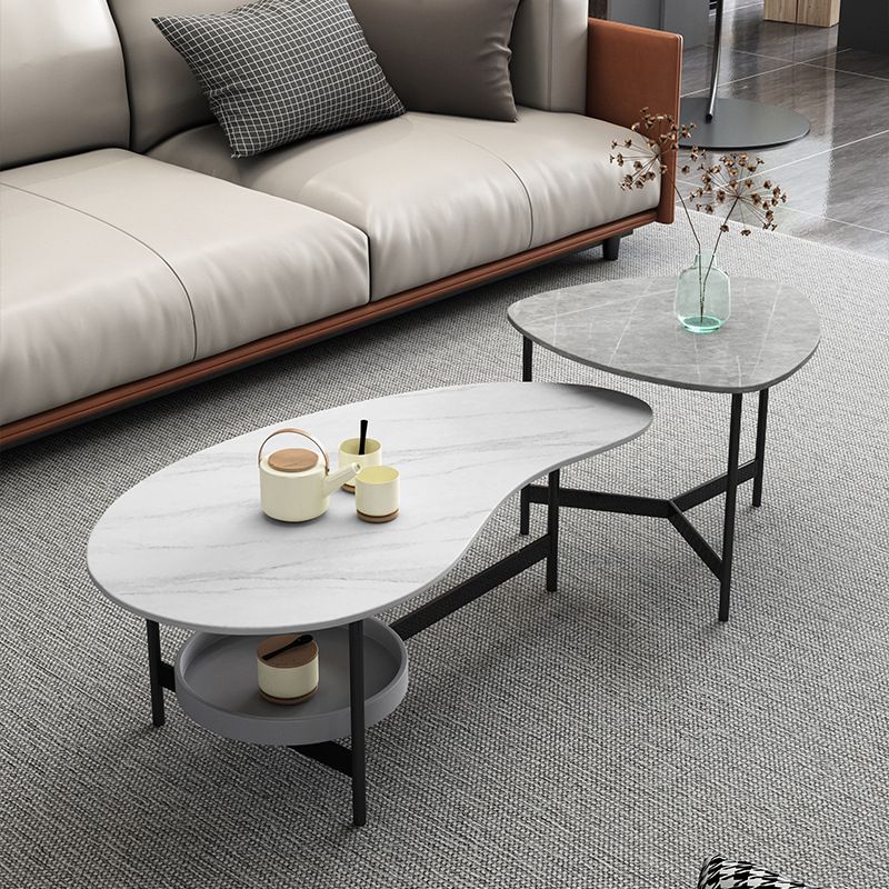 Modern Slate Bunching Tables Free-Form Coffee Table Set with 3 Legs Clearhalo 'Coffee & Accent Tables' 'Coffee Tables' 'coffee_tables' 'furn' 'furn_coffee_tables' 'Furniture' 'Living Room Furniture' 1200x1200_d15f945e-76cd-4aed-b985-6daa2dd960e3