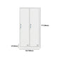 Contemporary Style Wardrobe White Metal Wardrobe Closet for Home Clearhalo 'Armoires & Wardrobes' 'armoires_wardrobes' 'Bedroom Furniture' 'furn' 'furn_armoires_wardrobes' 'Furniture' 1200x1200_d16044d3-5af4-4143-9ef8-21643167975c