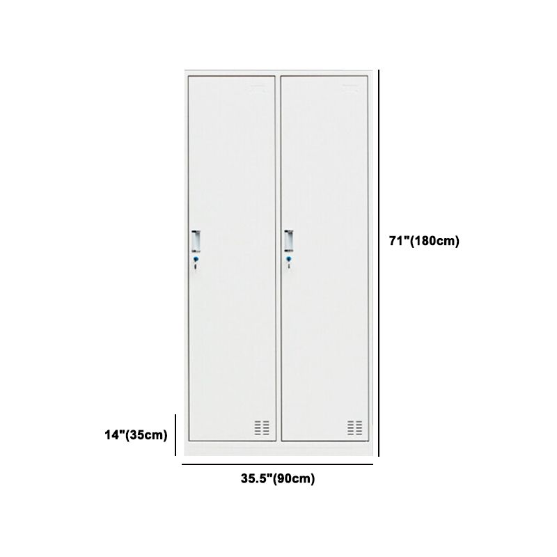 Contemporary Style Wardrobe White Metal Wardrobe Closet for Home Clearhalo 'Armoires & Wardrobes' 'armoires_wardrobes' 'Bedroom Furniture' 'furn' 'furn_armoires_wardrobes' 'Furniture' 1200x1200_d16044d3-5af4-4143-9ef8-21643167975c