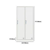 Contemporary Style Wardrobe White Metal Wardrobe Closet for Home Clearhalo 'Armoires & Wardrobes' 'armoires_wardrobes' 'Bedroom Furniture' 'furn' 'furn_armoires_wardrobes' 'Furniture' 1200x1200_d16044d3-5af4-4143-9ef8-21643167975c
