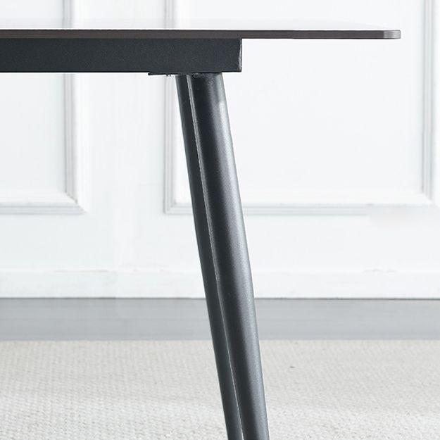 Sintered Stone Dining Table Simple Style 4 Legs Base Rectangle Table for Home Clearhalo ' dining_table' 'Dining Tables & Seating' 'Dining Tables' 'furn' 'furn_dining_table' 'Furniture' 'furniture_dining_table' 'Kitchen & Dining Furniture' 'kitchen&dining_furn' 'kitchen' 'kitchen_dining_table' 1200x1200_d160698d-3aff-4f96-8a1b-8ffe3f64d9ea