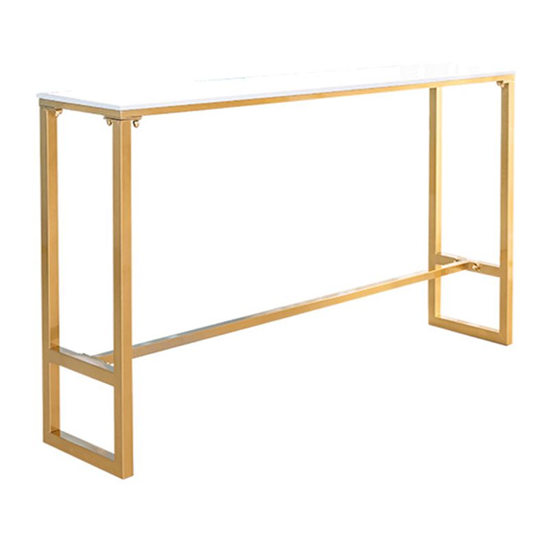 Juego de mesa de pub de piedra blanca rectangular de 1/2/4/7 piezas de altura de mostrador Glam para interiores