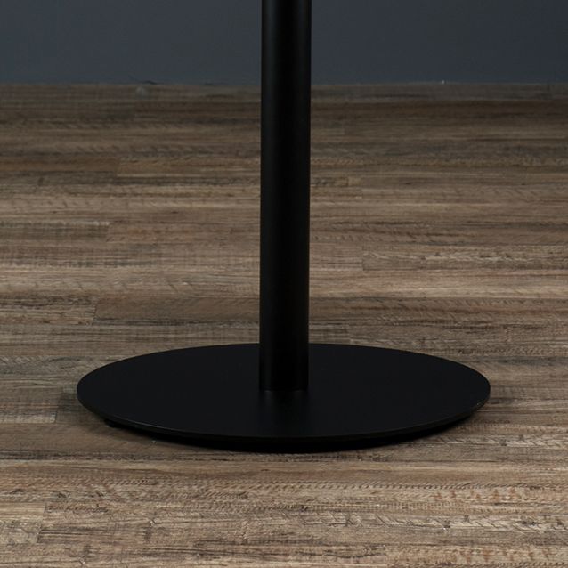 Round Dining Table Modern Wood Tabletop with Metal Pedestal Base