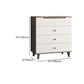 Wooden Storage Drawer Accent Chest White and Blue Cabinet with Drawers