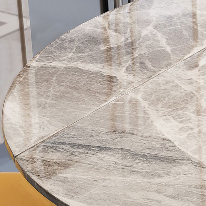 Simplicity Round Dining Table Marble Table with Black Pedestal Base Clearhalo ' dining_table' 'Dining Tables & Seating' 'Dining Tables' 'furn' 'furn_dining_table' 'Furniture' 'furniture_dining_table' 'Kitchen & Dining Furniture' 'kitchen&dining_furn' 'kitchen' 'kitchen_dining_table' 1200x1200_d1638edf-da15-4636-9bb2-0aa0095d6c1e
