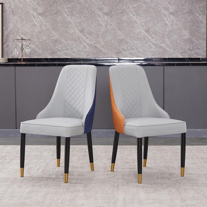 Scandinavian Style Metal Chair Kitchen Dining Parsons Chair (Set of 2) Clearhalo ' kitchen&dining_furn' 'Dining Chairs' 'Dining Tables & Seating' 'dining_chair' 'furn' 'furn_dining_chair' 'Furniture' 'furniture_dining_chair' 'Kitchen & Dining Furniture' 'kitchen' 1200x1200_d166a57f-9ac1-4098-a6d9-fe5d44b6be71