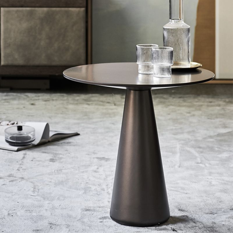 Mid-Century Metal Round Top Side Table 19.6-inch Pedestal End Table Clearhalo 'Coffee & Accent Tables' 'End & Side Tables' 'end_side_tables' 'furn' 'furn_end_side_tables' 'Furniture' 'Living Room Furniture' 1200x1200_d1672dce-42bf-4b96-a115-f120fbdb6f8d