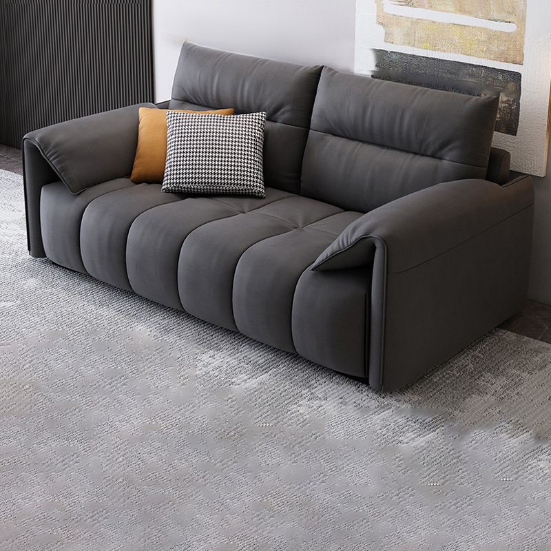 Dark Gray Cushion Back Contemporary Removable Cushions L-Shape Sofa & Chaise Clearhalo 'furn' 'furn_sectionals' 'Furniture' 'furniture_sectionals' 'kitchen' 'kitchen_sectionals' 'Living Room Furniture' 'Sectionals' 1200x1200_d167e87d-0c83-43eb-9ec2-19414b2193a9