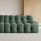 Modernistic Biscuit Back Sofa Tuxedo Arm Loveseat for Bonus Room