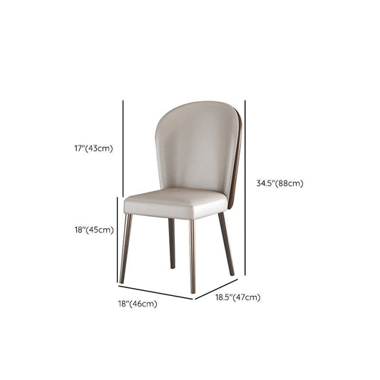 Glam Upholstered Parsons Dining Chairs Dining Room Armless Chair Clearhalo 'Dining Chairs' 'Dining Tables & Seating' 'dining_chair' 'furn' 'furn_dining_chair' 'Furniture' 'Kitchen & Dining Furniture' 1200x1200_d16b4f2c-3df9-4241-9a43-aa3a10711c56