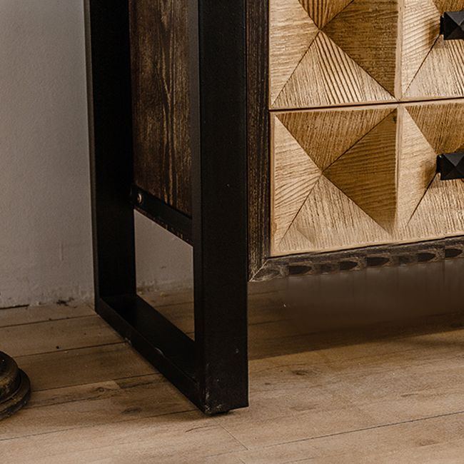 Contemporary Dining Server Pine Buffet Server with Drawers for Dining Room Clearhalo 'buffet_sideboard' 'Buffets & Sideboards' 'furn' 'furn_buffet_sideboard' 'Furniture' 'Kitchen & Dining Furniture' 1200x1200_d16bcc26-ada2-4c03-a651-bd62c18a0492