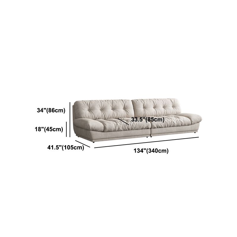 Faux Leather/ Suede Contemporary Tufted Split-Back Settee Sofa Clearhalo 'furn' 'furn_sofas' 'Furniture' 'Living Room Furniture' 'Sofa' 'sofas' 1200x1200_d16d5b66-71d5-4d58-a88d-b2be3d5f8864