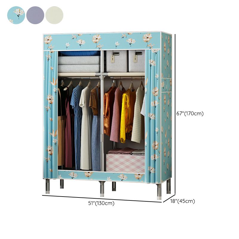 Contemporary Wardrobe Closet with Legs Metal Wardrobe Cabinet Clearhalo 'Armoires & Wardrobes' 'armoires_wardrobes' 'Bedroom Furniture' 'furn' 'furn_armoires_wardrobes' 'Furniture' 1200x1200_d16ded8c-61ca-42e2-b2ba-0540e6b6f2d7