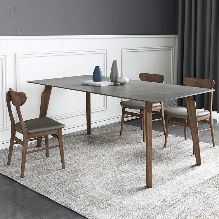 Modern Dining Room Set 1/4/5/6 Pcs Solid Wood Frame Dining Table and Chairs