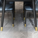 Stone Top Dining Table Modern Rectangle Table with 4 Metal Legs in Black Clearhalo 'Dining Tables & Seating' 'Dining Tables' 'dining_table' 'furn' 'furn_dining_table' 'Furniture' 'furniture_dining_table' 'Kitchen & Dining Furniture' 1200x1200_d16e41cc-dbc3-4b70-8a91-a4b8e03f7b6a