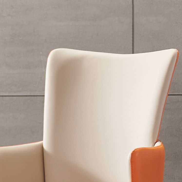 Hôtel contemporain Solid Back Arm Brand en cuir Matte finale de salle à manger