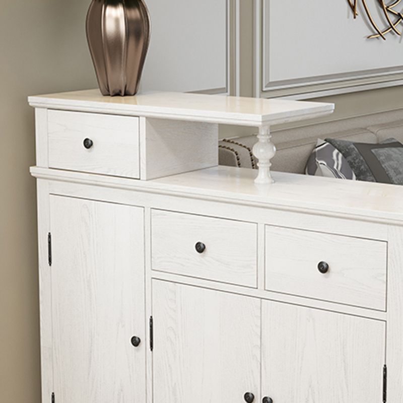 Distressed Wood Cabinet Wood 3 - Doors and 3 - Drawer Accent Cabinet Clearhalo 'Cabinets & Chests' 'cabinets_chests' 'furn' 'furn_cabinets_chests' 'Furniture' 'Living Room Furniture' 1200x1200_d16f581f-fa35-4d5d-9e9b-658b2158773b