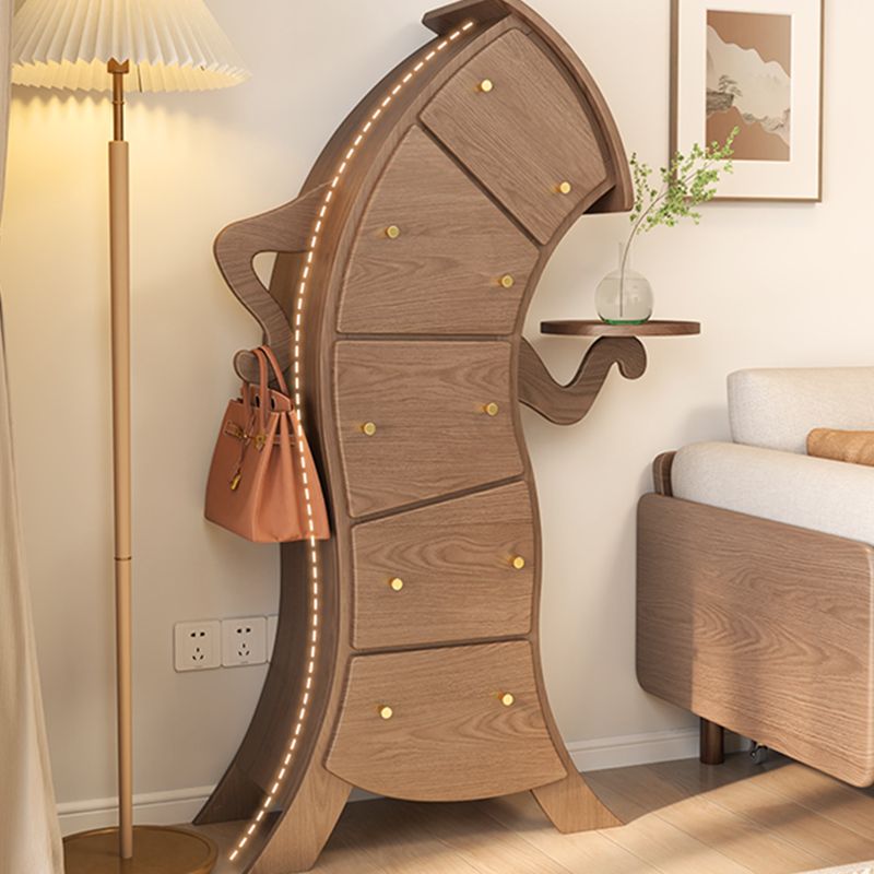 Modern Vertical Lingerie Chest Wood Dresser with 5 Drawers for Bedroom Clearhalo 'Bedroom Furniture' 'Dressers & Chests' 'dressers_chests' 'furn' 'furn_dressers_chests' 'Furniture' 1200x1200_d1727c43-14ae-4e41-aa0c-599b6d6df2cc